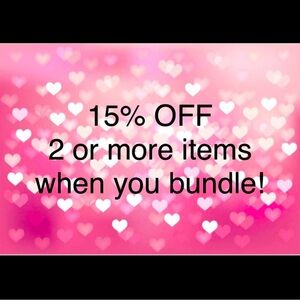 Bundle 2 or more items for 15% off! Use Bundle option at checkout!
